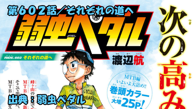 ネタバレ 弱虫ペダル 602話 それぞれの道へ