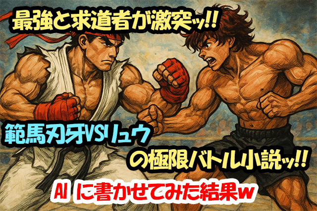 最強と求道者が激突ッ!!範馬刃牙VSリュウの極限バトル小説ッ!!