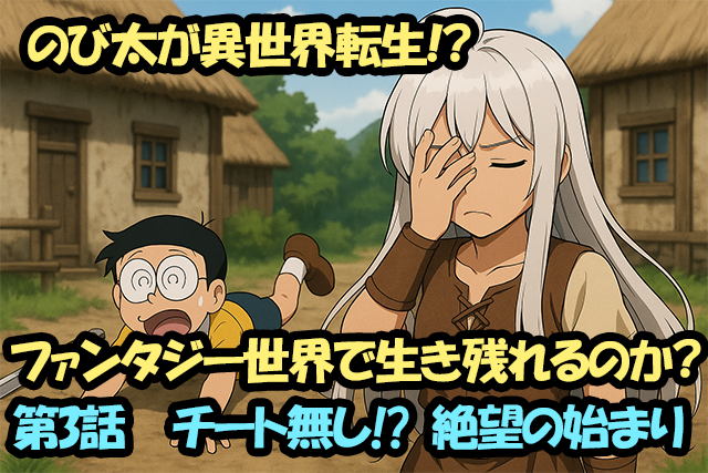のび太が異世界転生！？ファンタジー世界で生き残れるのか？第3話　チート無し!? 絶望の始まり