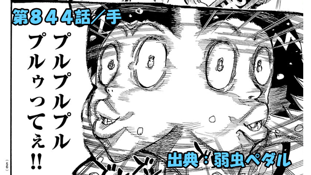 弱虫ペダル ネタバレ感想 844話 「手」今泉の不調…最も知られてはならない男に見抜かれる！！