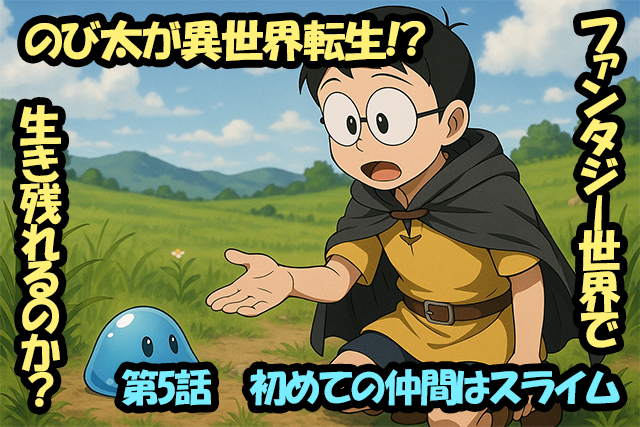 のび太が異世界転生！？ファンタジー世界で生き残れるのか？第5話　初めての仲間はスライム