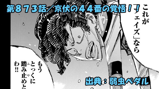 弱虫ペダル ネタバレ感想 873話 「京伏の44番の覚悟！！」木利屋崇央！全てを賭けて山岳を獲る男！！